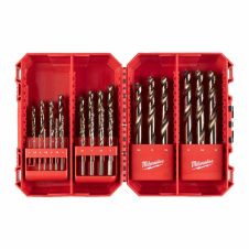 Set burghie metal RED COBALT diametre 1-13mm DIN 338 material HSS-G Co prindere cilindrica 25 piese MILWAUKEE