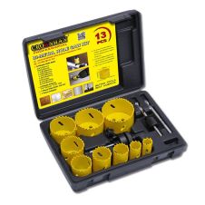 Set carote diametre 19-64mm BIM HSS prindere cu filet interior pentru cupru/aluminiu/metal CROWNMAN
