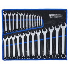 Set chei combinate hexagon/12 puncte 1/4"-1 1/4" cromate 25 piese BGS