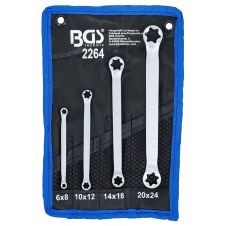 Set chei inelare duble cu profil tip E interval E6-E24 cu 4 piese BGS ZE