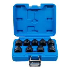 Set chei impact profil HX scurte patrat 1/2" interval 5-19 mm 9 piese BGS