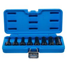 Set chei impact profil HX lungi cap sferic patrat 1/2" interval 6-19 mm 8 piese BGS