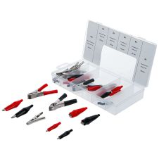 Set clesti si cleme crocodil pentru cablu cu lungimi 50-80 mm 28 piese BGS