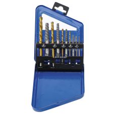 Set extractoare si burghie diametre 2-7.5 mm pentru suruburi 10 piese BGS ZE