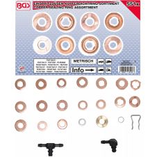 Set inele etansare tip O-RING din cupru pentru injectoare diametre 10-15.8 mm 551 piese BGS ZE