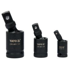 Set 3 adaptoare cardanice de impact 1/4"- 3/8"-1/2" CrMo YATO