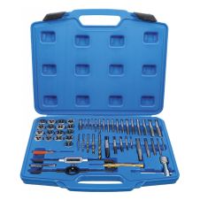 Trusa extractoare/filiere/tarozi interval 1/4"-1/2" chei antrenare incluse 56 piese BGS ZE