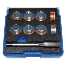 Set reparatie pentru filet buson baie ulei M14x1.25mm 25 piese BGS