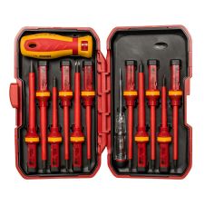 Set surubelnite SMART ELECTRO izolate 1000V profil PH PZ SL/dreapta TX tija maner interschimbabil bimaterial si tester 13 piese ENERGO