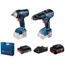Set 2 masini acumulator GDS18V-400-Cheie-1/2" GSB18V-50 Masina insurubat 18V/2x5.0aH/1x2.0Ah 1xGAL18V-40 BOSCH