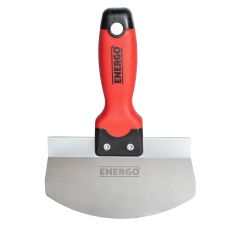 Spaclu ULC lama inox semirotunda latime 160mm grosime 0.7mm cu maner bimaterial pentru galeata ENERGO