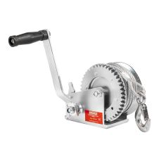 Troliu manual HARDO sarcina lucru 900kg cu cablu D-5.0mm L-20m carlig si siguranta ENERGO