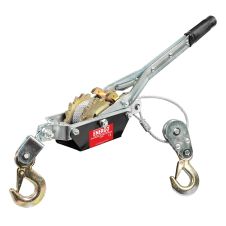 Troliu manual HARDO sarcina lucru 1 tona cu cablu L-1.8m dubla antrenare 2 carlige si siguranta apropiere/tragere ENERGO