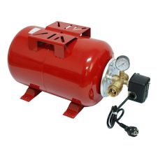 Vas expansiune hidrofor orizontal VPA 50 volum 50 L cu manometru 0-10 bari si presostat